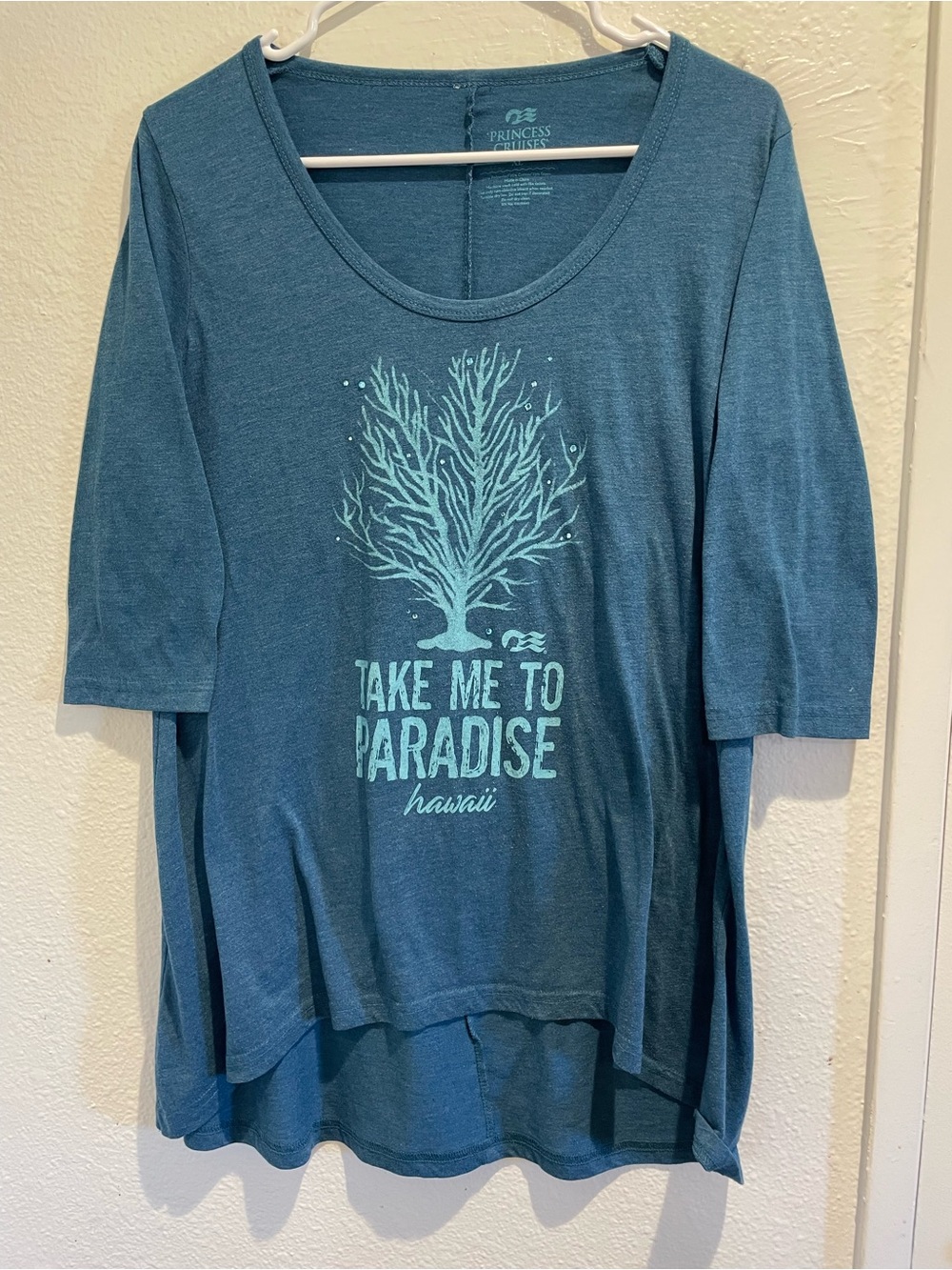⚓️ Princess Cruises Hawaii “Take Me To Paradise” Triblend Graphic Tee XL 🏖️